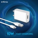 Infinix CU-60IX 10 W 2 A Mobile Charger with Detachable Cable  (White, Cable Included)