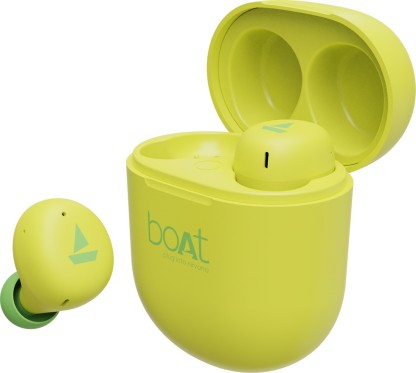 boAt Airdopes 381 with ASAP charge Bluetooth Headset  (Spirit Lime, True Wireless)