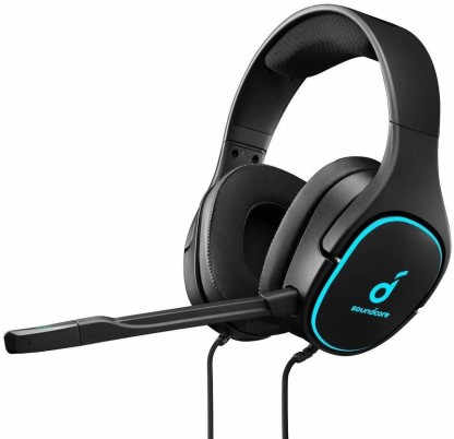 Soundcore by Anker Strike 3 Wired Gaming Headset  (Black, Blue, On the Ear)