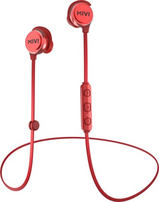 Mivi ThunderBeats Bluetooth Headset  (Red, In the Ear)