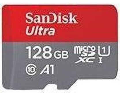 SanDisk Ultra 128 GB MicroSDXC Class 10 100 MB/s  Memory Card  (With Adapter)