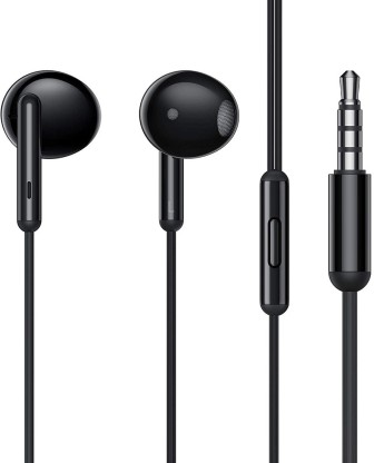 realme Buds Classic RMA2001 Wired Earphones with HD Microphone Wired Headset  (Black, In the Ear)