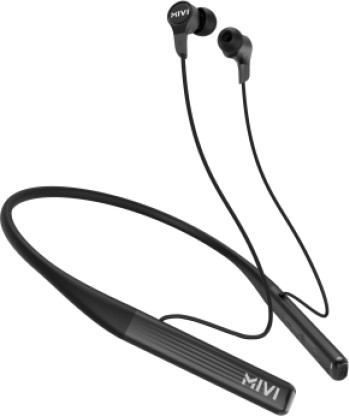 Mivi Collar 2A with Fast Charging Bluetooth Headset  (Black, In the Ear)