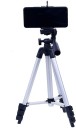 Stela Tripod-3110 Portable Adjustable Aluminum Lightweight Camera Stand With Three-Dimensional Head & Quick Release Plate For Video Cameras and mobile Tripod Tripod  (Silver, Supports Up to 1500 g)