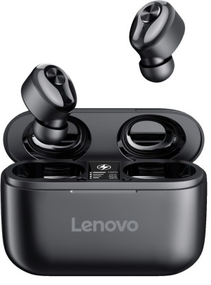 Lenovo HT18_BLACK Bluetooth Headset  (Black, True Wireless)