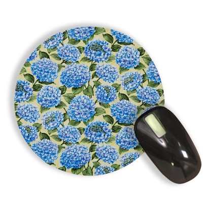 RADANYA Purple Floral & Leaf Mousepads Waterproof Foldable Mouse Pad with Nonslip Base for Laptop & Desktop Mouse Round 8'' Mousepad  (Multicolor9)