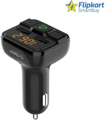 Flipkart SmartBuy v4.2 Car Bluetooth Device with Car Charger, FM Transmitter  (Black)