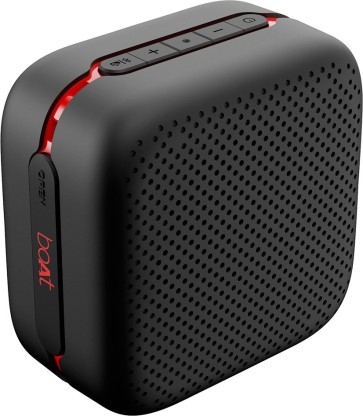 boAt Stone Cuboid with upto 5.5 Hours Playback 5 W Bluetooth Speaker  (Black, Red, Mono Channel)
