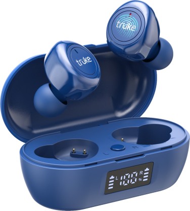 Truke Fit 1+ with Gaming Mode Bluetooth Headset  (Blue, True Wireless)