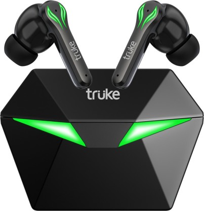 truke BTG1 Gaming earbuds with 60ms Low Latency | 13mm drivers with AAC codec Bluetooth Headset  (Black, True Wireless)