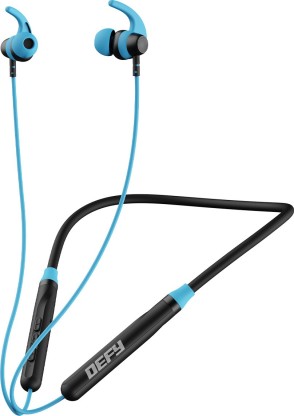 DEFY CrestX Bluetooth Headset  (Electric Blue, In the Ear)