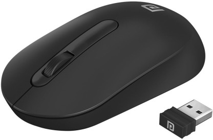 Portronics Toad 13, POR 1381 / Runs on single AA Battery,30 Lakhs+ click life,Upto 1200 DPI Wireless Optical Mouse  (2.4GHz Wireless, Black)