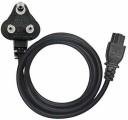 CRETO 3-Pin Laptop Charging Power Supply 1 m Power Cord  (Compatible with Laptop, Black)
