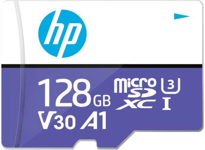 HP HP Micro SD Card 128GB with Adapter A1 U3 V30 (Purple) 128 GB MicroSDXC Class 10 100 MB/s  Memory Card  (With Adapter)