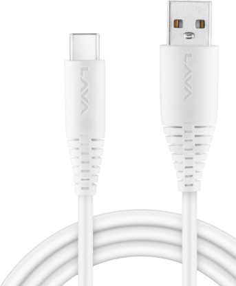 LAVA D3 Speed 1 m USB Type C Cable  (Compatible with Mobile, White, One Cable)