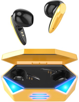 Aroma NB136B LAUNCHER Gaming Headset Bluetooth Headset  (Yellow, True Wireless)