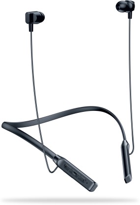 Aroma NB120H Crazy - 15 Hours Playtime Bluetooth Neckband Bluetooth Headset  (Black, In the Ear)