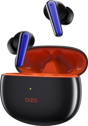 DIZO Buds Z Pro, with Active Noise Cancellation(ANC) (by realme Techlife) Bluetooth Headset  (Orange, Black, True Wireless)