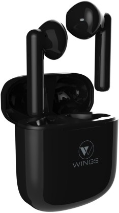 Wings Bass Drops 101 with Environmental Noise Cancellation, 30 hours Playtime Bluetooth Headset  (Black, True Wireless)