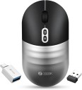 Zoook Jaguar / Rechargeable / 3 Adj. DPI / AutoShut / with Type C Converter Wireless Optical Mouse  (2.4GHz Wireless, Black Silver)