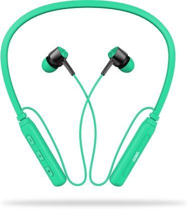 Aroma NB119Pro Belief 48 Hours Playing Time Fast Charging Bluetooth Neckband Earphone Bluetooth Headset  (Green, In the Ear)