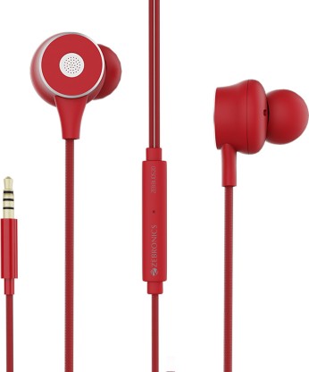 ZEBRONICS Zb-Buds 20 wired earphone (Red) Wired Headset  (Red, In the Ear)