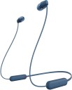 SONY WI-C100 with 25 Hours Battery Life Bluetooth Headset  (Blue, In the Ear)