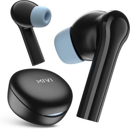 Mivi DuoPods D4 TWS,Rich Bass,50H Playtime,AI ENC,Low Latency,13mm,5.3 BT Bluetooth  (Black, True Wireless)