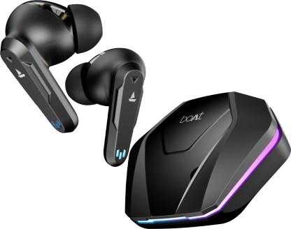 boAt Immortal 161 w/ Beast Mode(40ms Low Latency), 40 HRS Playback & 13mm Drivers Bluetooth Headset  (Black Sabre, True Wireless)