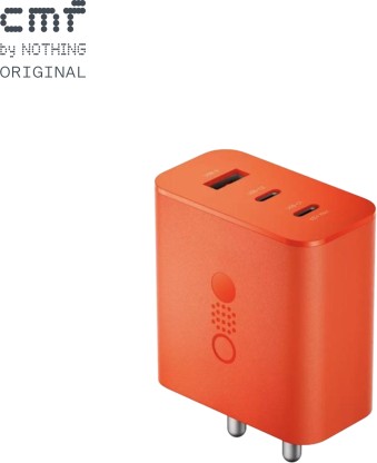 CMF by Nothing 65 W GaN 3 A 3 Port Mobile Charger  (Orange)