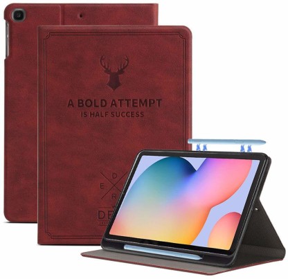 Robustrion Flip Cover for Samsung Galaxy Tab S6 Lite 10.4 inch  (Red, Flexible)