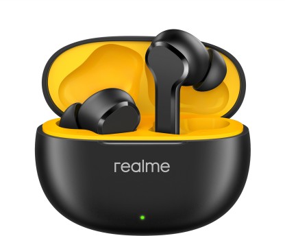realme Buds T110 with AI ENC for calls, upto 38 hours of Playback and Fast Charging Bluetooth  (Punk Black, True Wireless)