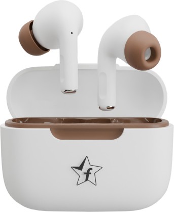 Flipkart SmartBuy FT-201 TWS 24Hrs Playtime, BT5.3, 10mm Drivers, Made In India Bluetooth  (Walnut White, In the Ear)