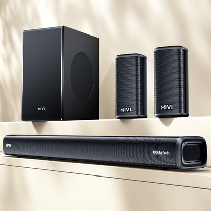 Mivi Fort H750 Soundbar, 750 Watts, Dolby Audio, 5.1 Channel, Multi-Input & EQ Modes 750 W Bluetooth Soundbar (Black, 5.1 Channel)