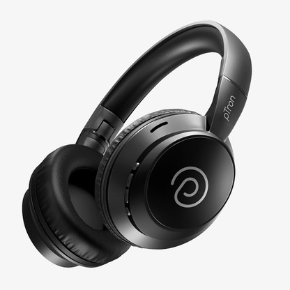 PTron Studio Evo w/ Dual Pairing, 70H Playtime, Pristine Audio,Clear Calls,Fast Charge Bluetooth  (Black, On the Ear)