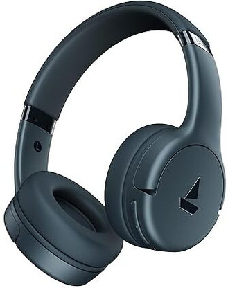 boAt Rockerz 411,40H Battery, 40ms Latency, Stream Ad Free Music via App, BT v5.4 Bluetooth (Bold Blue, On the Ear)