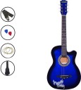 Medellin MED-BLU-C Acoustic Guitar Linden Wood Rosewood Right Hand Orientation  (Blue)