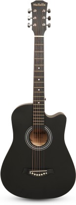 Medellin 38 matt black Acoustic Guitar Linden Wood Rosewood Right Hand Orientation  (Black)