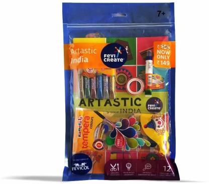 Fevicreate Art Kit-Artastic India, Art & Craft Project Kit, DIY Kit for Return Gift