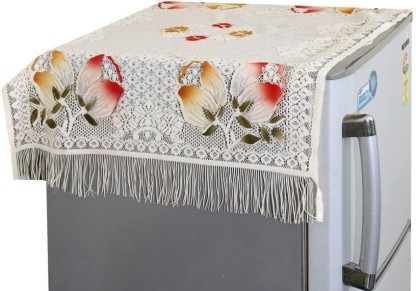 YELLOW WEAVES Refrigerator  Cover  (MULTICOLOR)