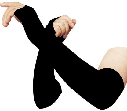 AUTOSITE Nylon Arm Sleeve For Boys & Girls  (Free, Black)