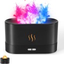 PALAY Flame Light Essential Oil Permitted 180ML 24dB Air Humidifier for Bedroom Portable Room Air Purifier  (Black)