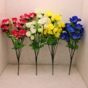 TFH Multicolor Rose Artificial Flower  (12 inch, Pack of 4, Flower Bunch)