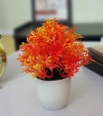 Litleo Great for home mini Bonsai Wild Artificial Plant  with Pot  (15 cm, Orange)