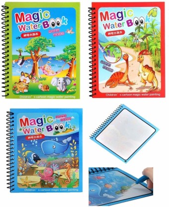 Sui Generis Magic Water Drawing Book, Reusable Coloring Book Drawing Board Toys For Kids