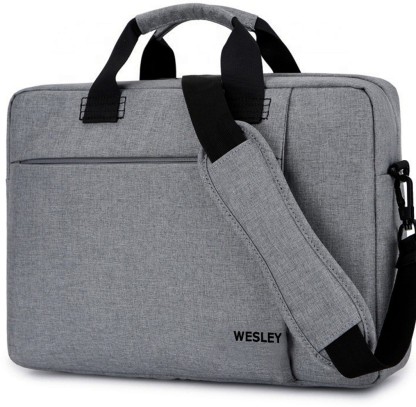WESLEY 15.6 inch office laptop messenger bag Waterproof Messenger Bag  (Grey, 15 L)