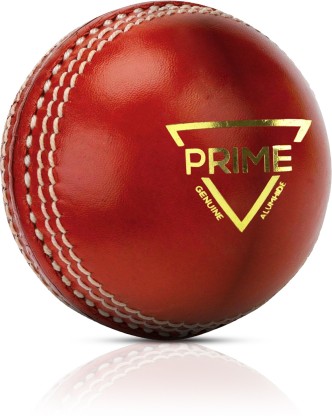 Adrenex by Flipkart Prime 4 Panel Red Cricket Leather Ball  (Pack of 1, Red)