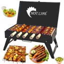 HOT LIFE Briefcase Style Traveler Foldable Charcoal With 5 skewers Charcoal Grill
