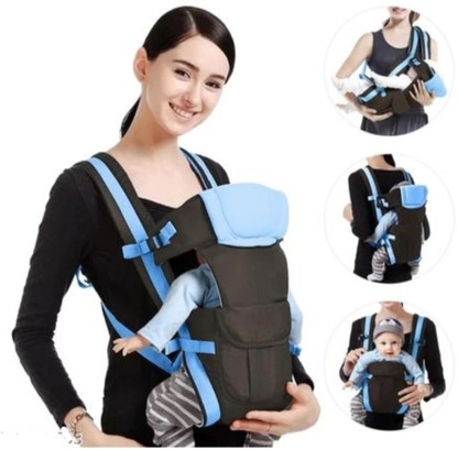 V N INTERNATIONAL Baby Carrier 4 In 1 Position With Comfortable / Carry BAG / Head Support Baby Carrier  (Firozi, Front Carry facing in)