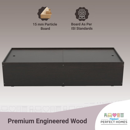 Flipkart Perfect Homes ORION Engineered Wood Single Box Bed  (Finish Color - Melamine SP Wenge, Delivery Condition - Knock Down)